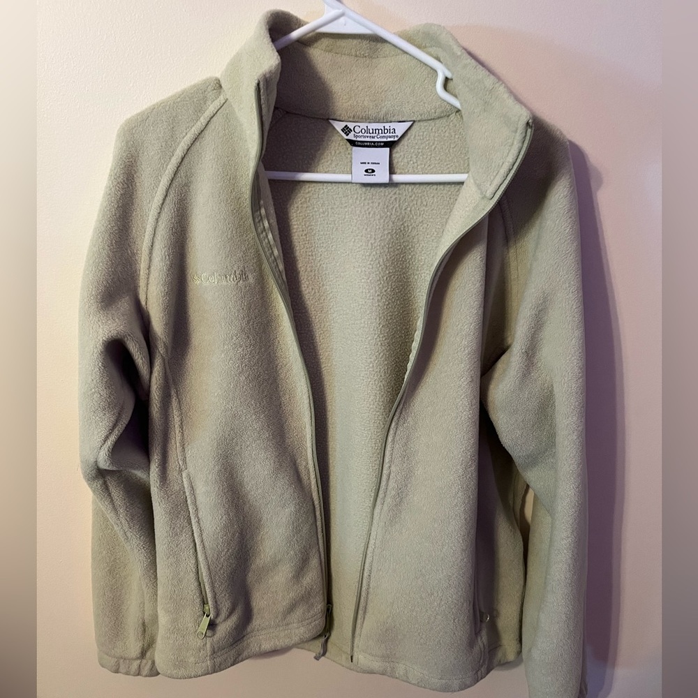 MINT GREEN COLUMBIA FLEECE ZIP-UP